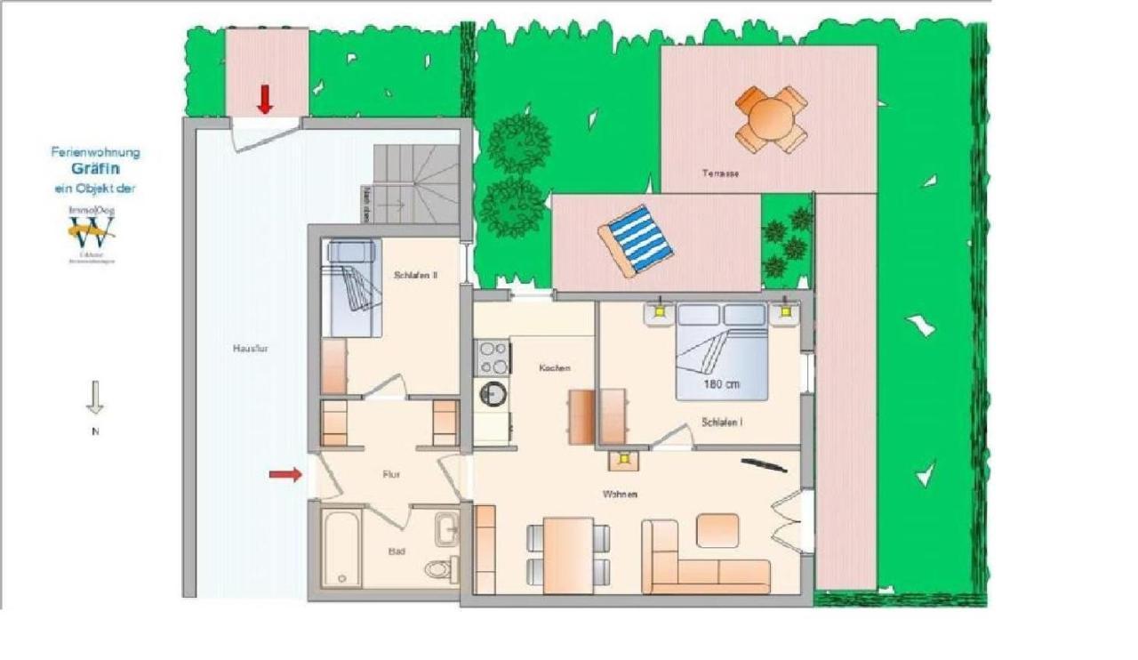 Wangerrose - Familienwohnung Fuer Gross Und Klein Und Hundefreunde Wangerooge Extérieur photo